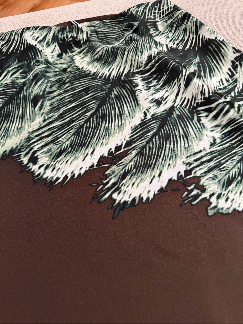 Worthington Green Palm-Print Skirt and Top set NWT - Picture 4 of 7